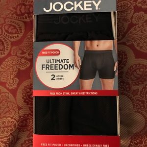 Men’s Jockey Free Fit Tech Mesh Pouch Boxer Briefs Underwear 2 pack Size Small